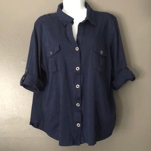 Style & Co. XL Navy Top